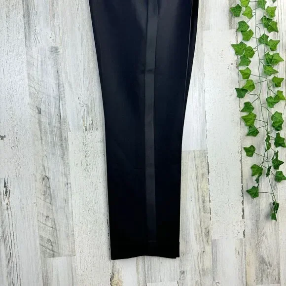 Ralph Lauren Straight-Leg Tailored purple label black Trousers size 10